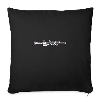 Larp Spieler Schwert schwarz - Sofakissenbezug 45 x 45 cm - Schwarz - Vorne