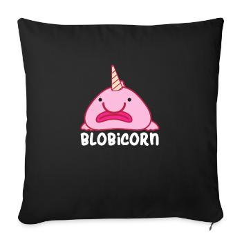 Blobfish - Sofa pillowcase 17,3'' x 17,3'' (45 x 45 cm) - black - Front