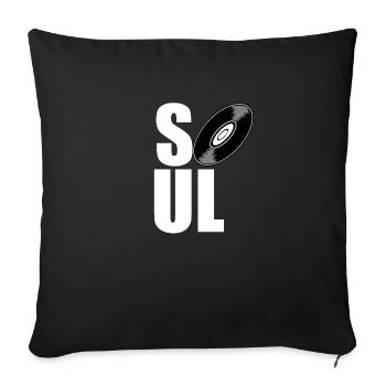 soul - musique - Housse de coussin décorative 45 x 45 cm - noir - Devant