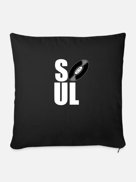 soul - musik - Sofakissenbezug 45 x 45 cm - Schwarz