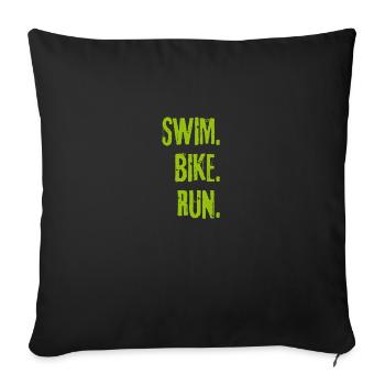 Course de vélo - Housse de coussin décorative 45 x 45 cm - noir - Devant