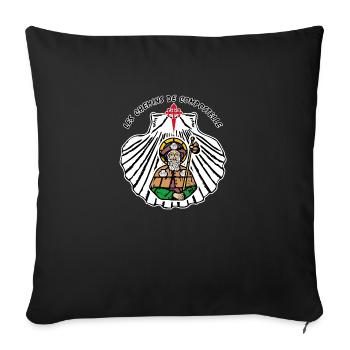 Croix St Jacques 24 - Housse de coussin décorative 45 x 45 cm - noir - Devant