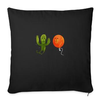 HAVE FUN - Housse de coussin décorative 45 x 45 cm - noir - Devant