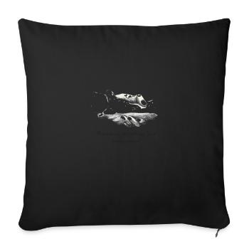 Friendship, amis, amitiés, frères et sœurs, - Housse de coussin décorative 45 x 45 cm - noir - Devant