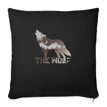 The Wolf - Sofa pillowcase 17,3'' x 17,3'' (45 x 45 cm) - black - Front