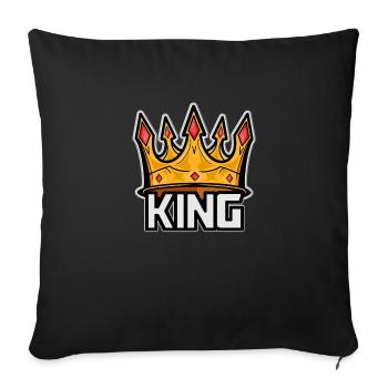 King - Sofa pillowcase 17,3'' x 17,3'' (45 x 45 cm) - black - Front