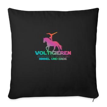 Voltigage - Housse de coussin décorative 45 x 45 cm - noir - Devant