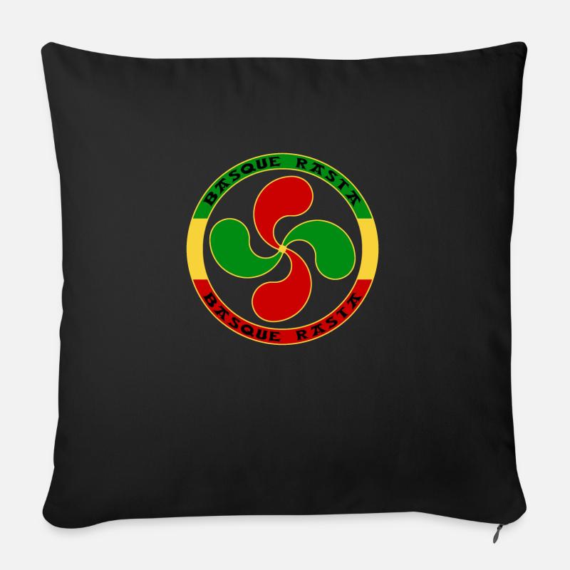 rasta Baskenquer - Sofakissenbezug 45 x 45 cm - Schwarz