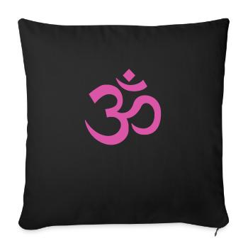 OM 23 - Housse de coussin décorative 45 x 45 cm - noir - Devant