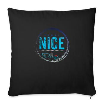 nice nice - Housse de coussin décorative 45 x 45 cm - noir - Devant