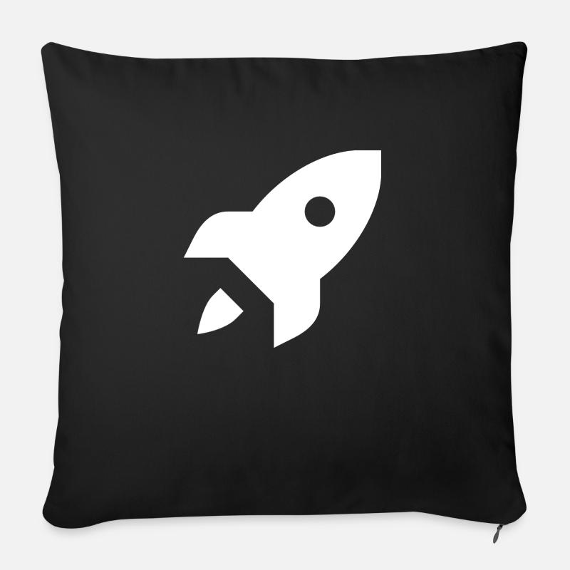 Rakete - Sofakissenbezug 45 x 45 cm - Schwarz