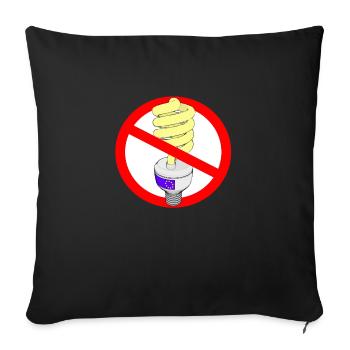 energy saving lamp - Sofa pillowcase 17,3'' x 17,3'' (45 x 45 cm) - black - Front