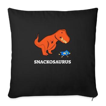 SNACKOSAURUS - Sofakissenbezug 45 x 45 cm - Schwarz - Vorne