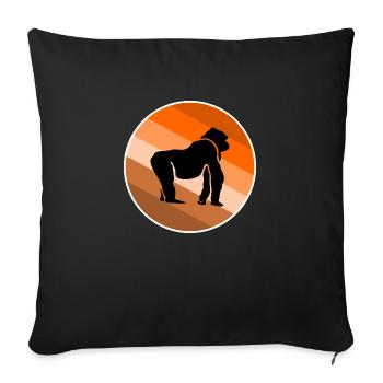 gorilla - Sofa pillowcase 17,3'' x 17,3'' (45 x 45 cm) - black - Front