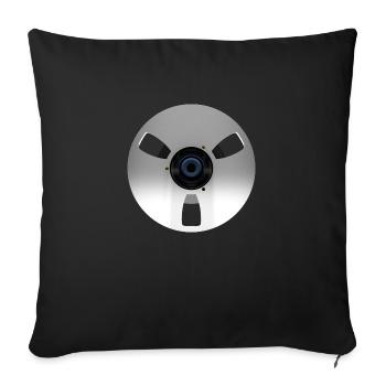 REEL TO REEL - Sofa pillowcase 17,3'' x 17,3'' (45 x 45 cm) - black - Front