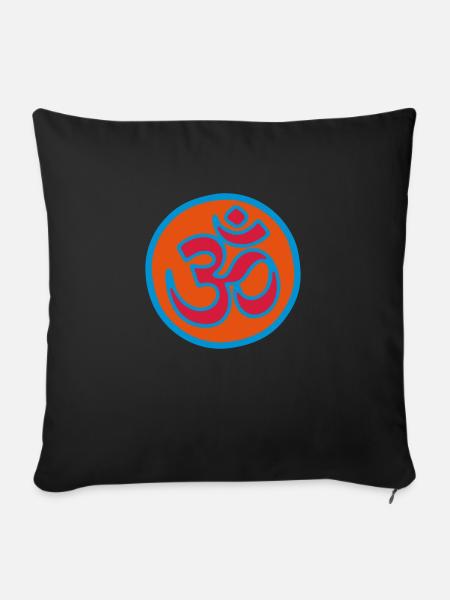 om Kreis - Sofakissenbezug 45 x 45 cm - Schwarz