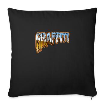 Graffiti creepy - Sofa pillowcase 17,3'' x 17,3'' (45 x 45 cm) - black - Front