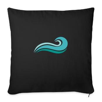 OCEAN - Housse de coussin décorative 45 x 45 cm - noir - Devant