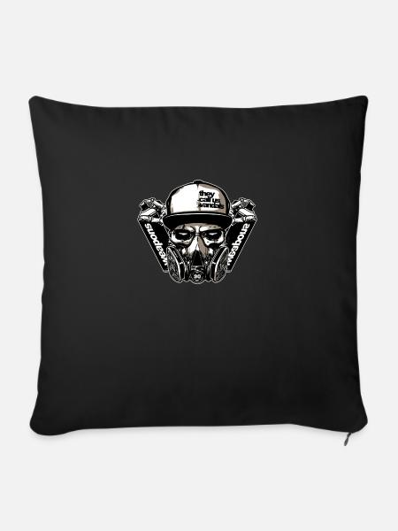 Gasmaske - Sofakissenbezug 45 x 45 cm - Schwarz