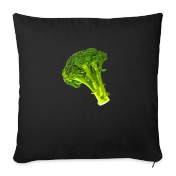 broccoli - Sofa pillowcase 17,3'' x 17,3'' (45 x 45 cm) - black - Front
