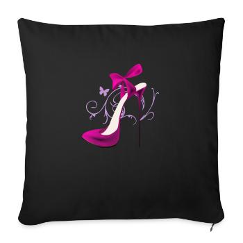 High-Heel - Sofakissenbezug 45 x 45 cm - Schwarz - Vorne