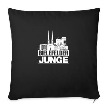 Bielefeld garçon Weiss Bielefeld cadeau - Housse de coussin décorative 45 x 45 cm - noir - Devant