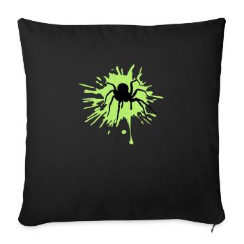araignée araignée blob graffiti gouttes couleur b - Housse de coussin décorative 45 x 45 cm - noir - Devant