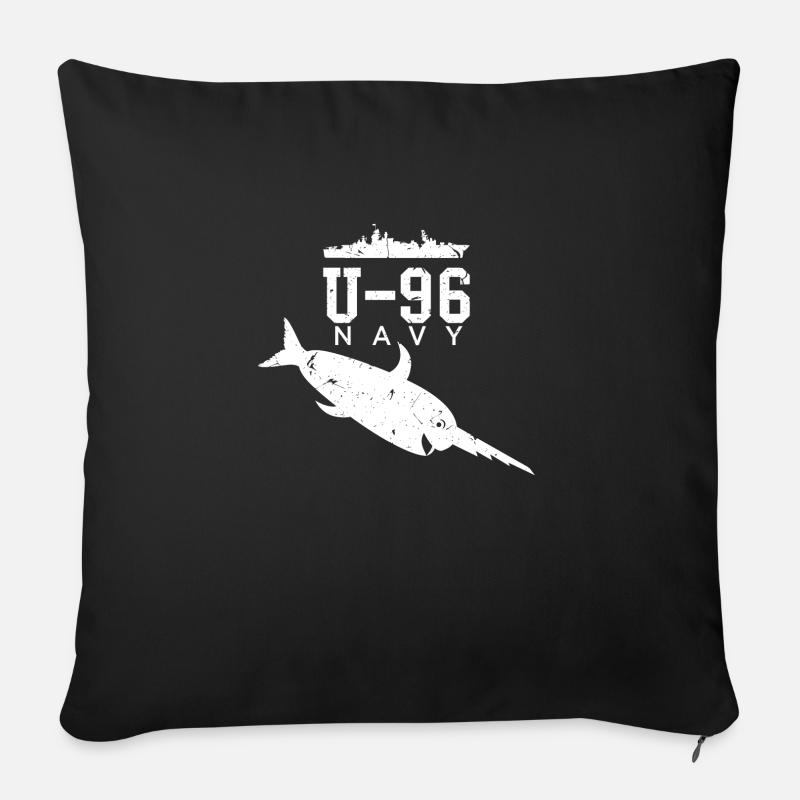 U-96 NAVY - Sofakissenbezug 45 x 45 cm - Schwarz