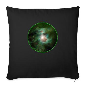 Galaxy - Space - Stars - Cosmic - Art - Universe - Sofa pillowcase 17,3'' x 17,3'' (45 x 45 cm) - black - Front