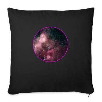 Galaxy - Space - Stars - Cosmic - Art - Universe - Sofa pillowcase 17,3'' x 17,3'' (45 x 45 cm) - black - Front