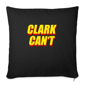 Clark Cant Lois Lane Superhero Great - Sofa pillowcase 17,3'' x 17,3'' (45 x 45 cm) - black - Front