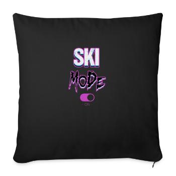 Ski mode-on - Sofakissenbezug 45 x 45 cm - Schwarz - Vorne