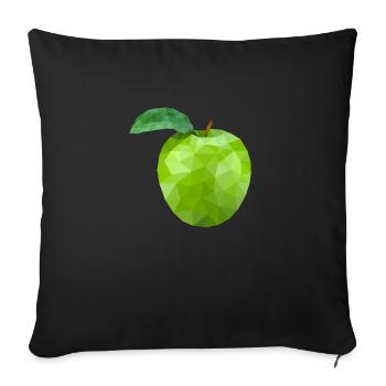 Apfel - Sofakissenbezug 45 x 45 cm - Schwarz - Vorne