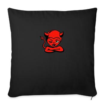 Les diables, les diables, les diables - Housse de coussin décorative 45 x 45 cm - noir - Devant