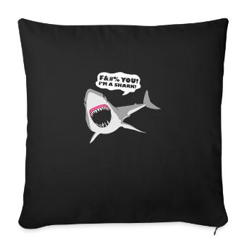 Je suis un requin! - Housse de coussin décorative 45 x 45 cm - noir - Devant