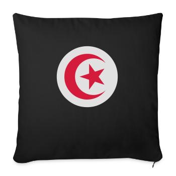 Tunisie - Housse de coussin décorative 45 x 45 cm - noir - Devant