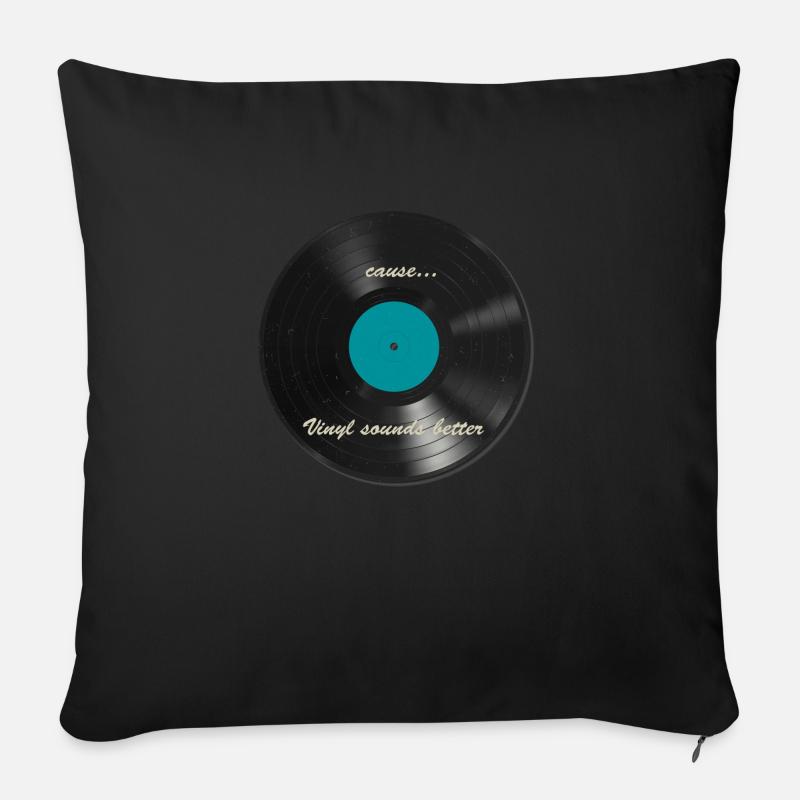 vinyl - Sofakissenbezug 45 x 45 cm - Schwarz