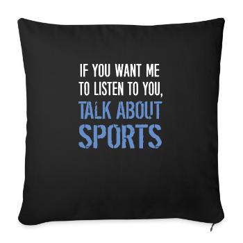 Sport - Housse de coussin décorative 45 x 45 cm - noir - Devant