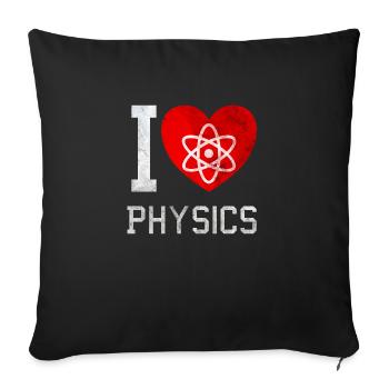 J'aime la physique - Housse de coussin décorative 45 x 45 cm - noir - Devant