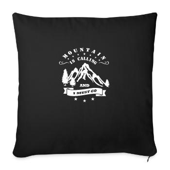 montagnes - Housse de coussin décorative 45 x 45 cm - noir - Devant