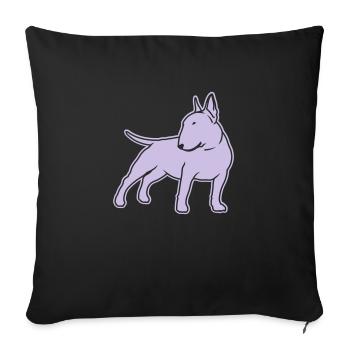 Bull Terrier cn_single_1c_4dark - Housse de coussin décorative 45 x 45 cm - noir - Devant