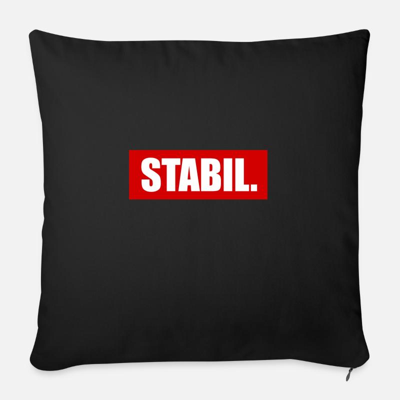 Stabil. - Sofakissenbezug 45 x 45 cm - Schwarz