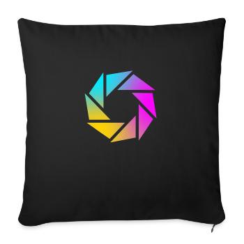 Camera iris - Sofa pillowcase 17,3'' x 17,3'' (45 x 45 cm) - black - Front