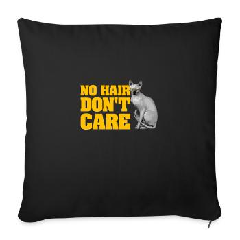 Funny Sphynx Hairless Cats Sphinx Gift - Sofa pillowcase 17,3'' x 17,3'' (45 x 45 cm) - black - Front
