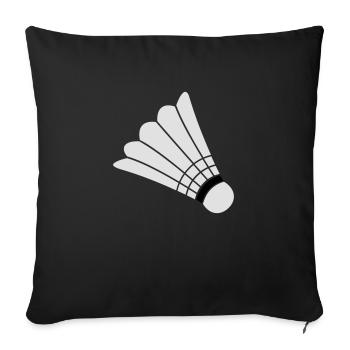 Badminton - Sofa pillowcase 17,3'' x 17,3'' (45 x 45 cm) - black - Front