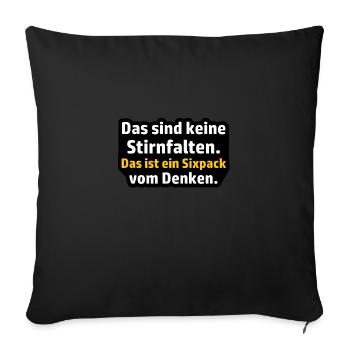 Énonciation drôle - Housse de coussin décorative 45 x 45 cm - noir - Devant