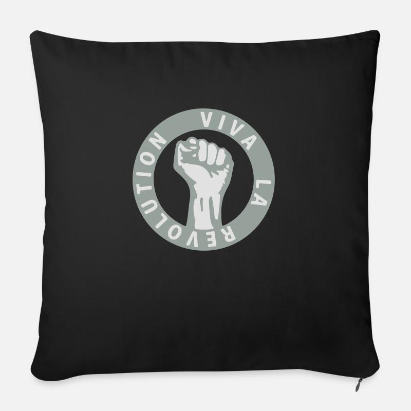 Viva La Revolution - Housse de coussin décorative 45 x 45 cm - noir