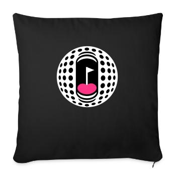Golf ball addict - Sofa pillowcase 17,3'' x 17,3'' (45 x 45 cm) - black - Front