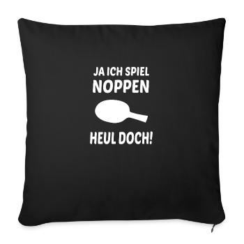 Tischtennis Noppen Spieler Geschenkidee - Sofakissenbezug 45 x 45 cm - Schwarz - Vorne