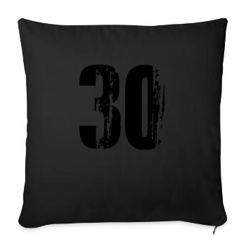 30 - Nummer - Sofakissenbezug 45 x 45 cm - Schwarz - Vorne